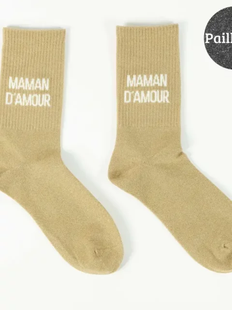 Chaussettes à paillettes - Maman d'amour