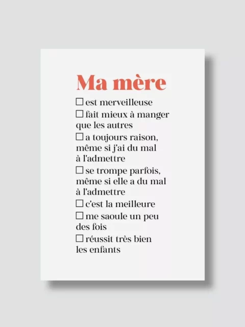 Carte postale - Ma mère
