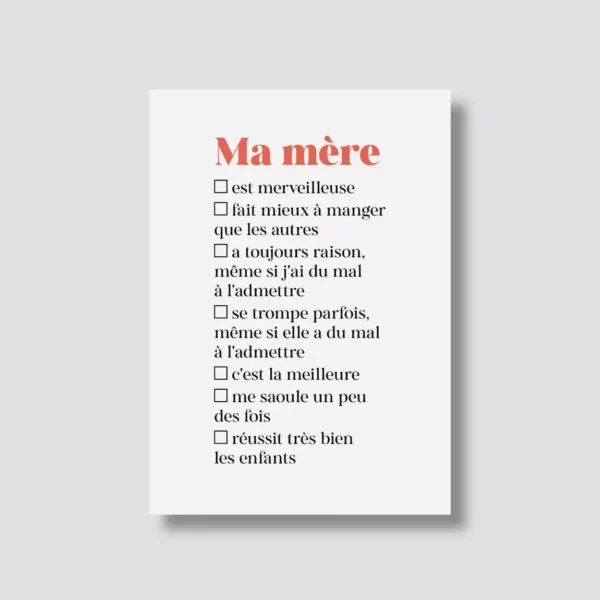 4837963-47e89022ab2ea0 Carte postale - Ma mère