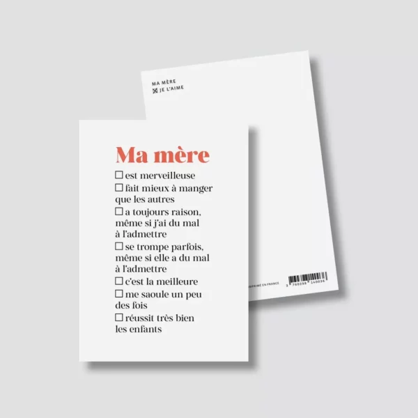 4837963-47e89022ab31b3 Carte postale - Ma mère