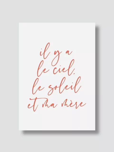 Carte postale - Le ciel, le soleil & ma mère