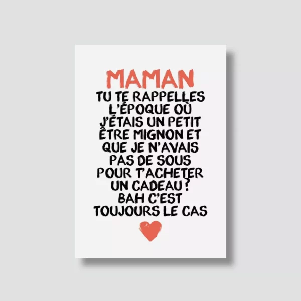 4837981-47e89022c222a1 Carte postale - Maman tu te rappelles