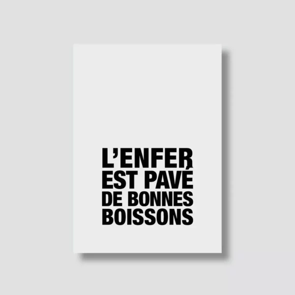 4838567-47e89022d9fa7c Carte postale - L'enfer est pavé de bonnes boissons