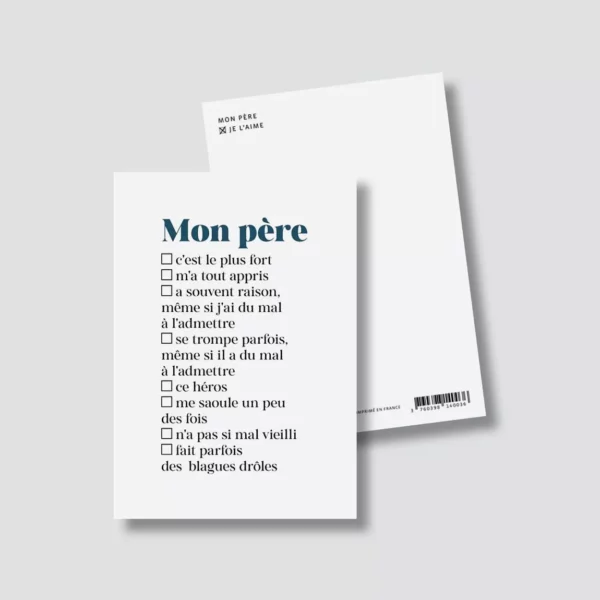 4957353-47e8bd8c01faf3 Carte postale - Mon père