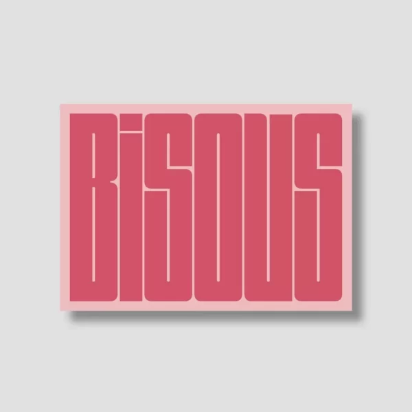 5018759-47e8bd8b9e1e8a Carte postale - Bisous rose