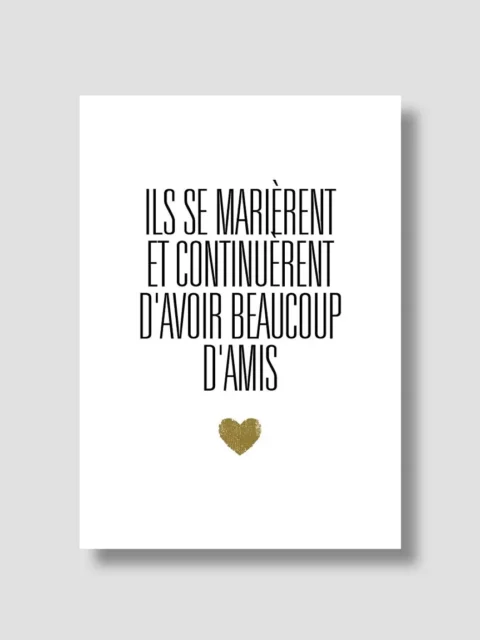 Carte de mariage - Ils se marièrent...