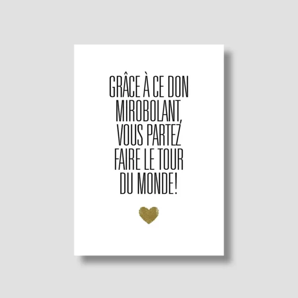 Carte de mariage - Grâce à ce don mirobolant