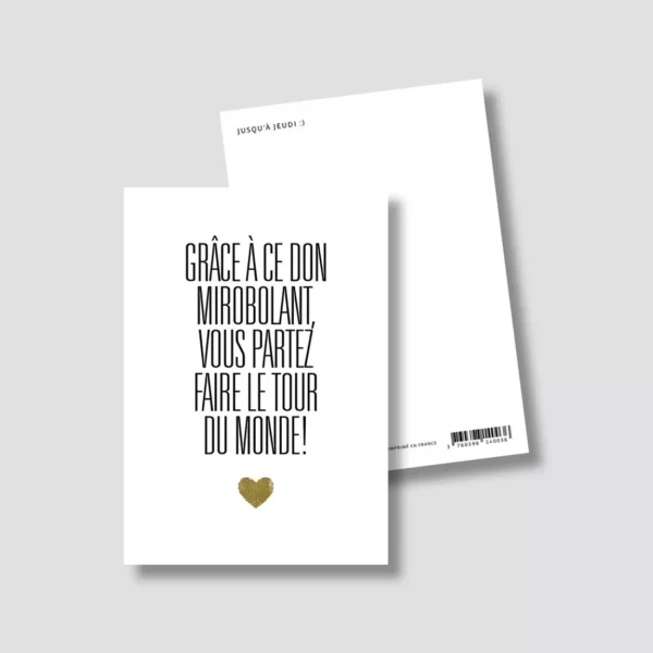 Carte de mariage - Grâce à ce don mirobolant
