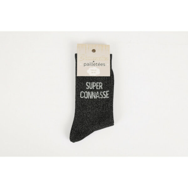 Chaussettes à paillettes - Super connasse