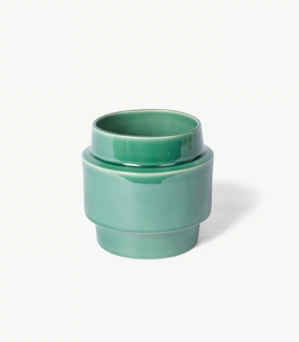 Pot de fleurs vert en céramique - Boia