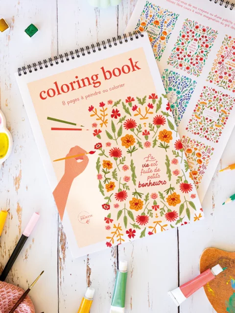 Carnet de coloriage - Petits bonheurs