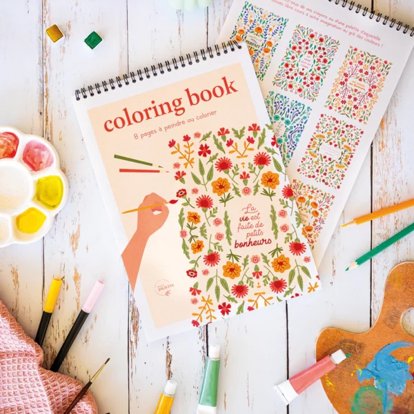 Carnet de coloriage - Petits bonheurs
