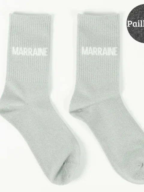 Chaussettes à paillettes - Marraine