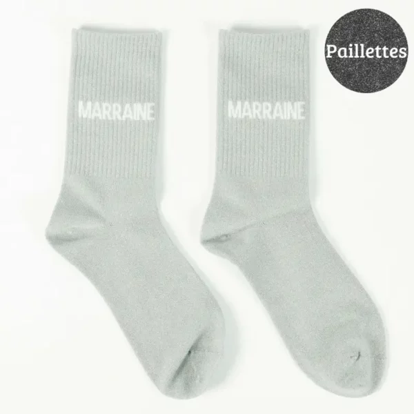 Chaussettes à paillettes - Marraine