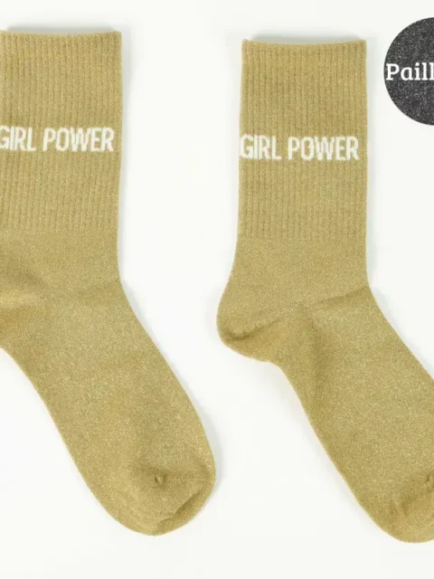 Chaussettes à paillettes - Girl power