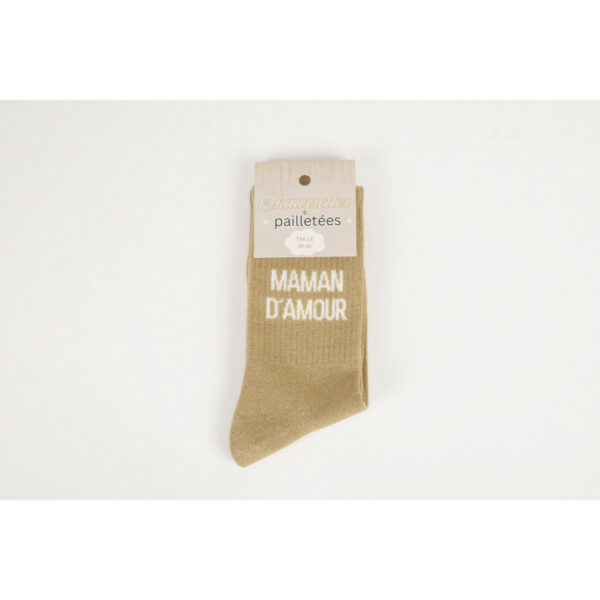 Chaussettes à paillettes - Maman d'amour