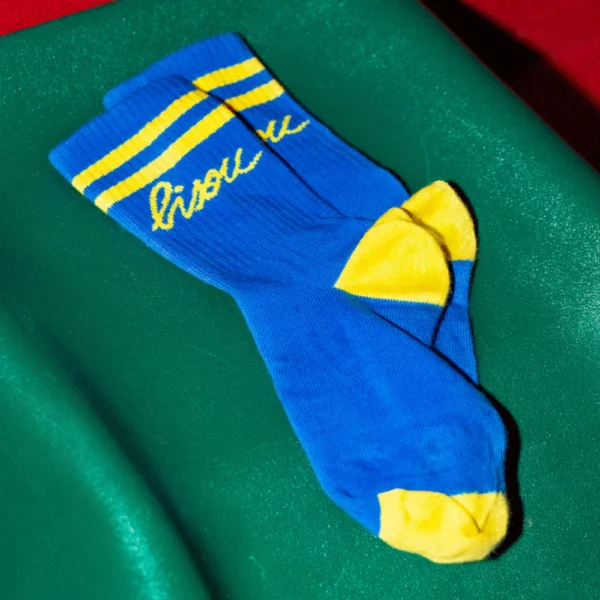 Chaussettes Bisou bleues
