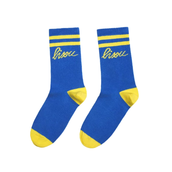 Chaussettes Bisou bleues