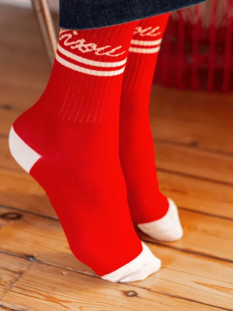 Chaussettes Bisou rouges