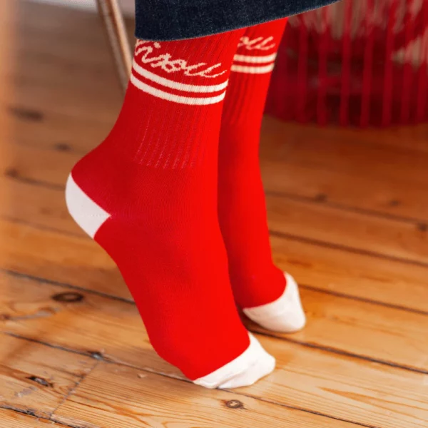 Chaussettes Bisou rouges