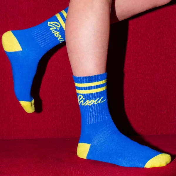Chaussettes Bisou bleues