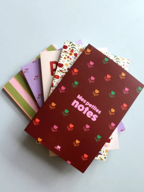 Carnet de notes - Fleurs marrons