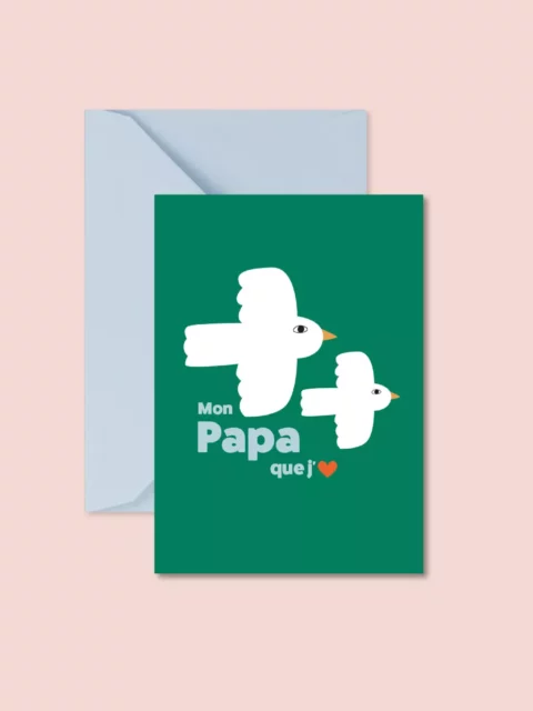 Carte postale - Mon papa que j'aime