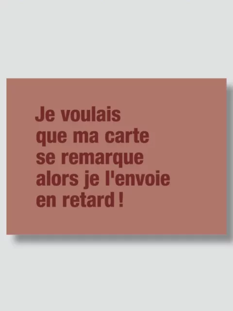 Carte postale - En retard