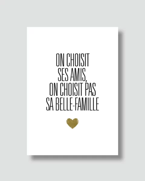 Carte postale - Ah la belle-famille...