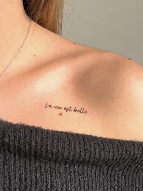 Tatouage éphémère - Lot de 5 - La vie est belle