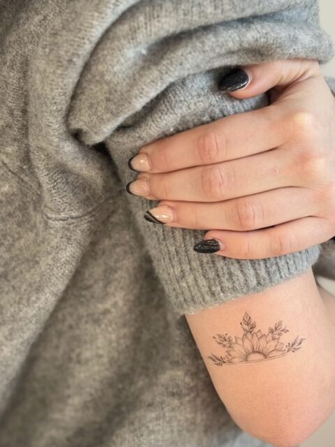 Tatouage éphémère - Lot de 5 - Demi-tournesol