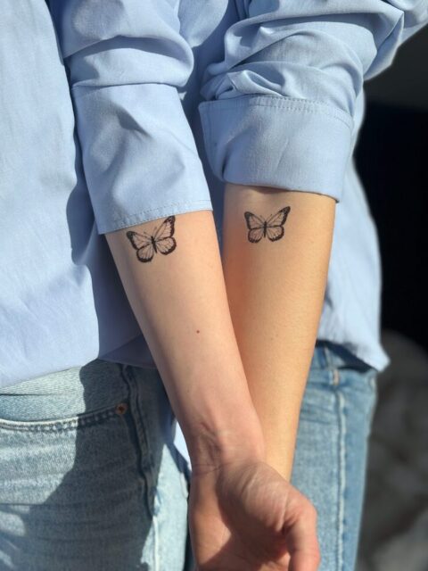 Tatouage éphémère - Lot de 5 - Papillon nocturne