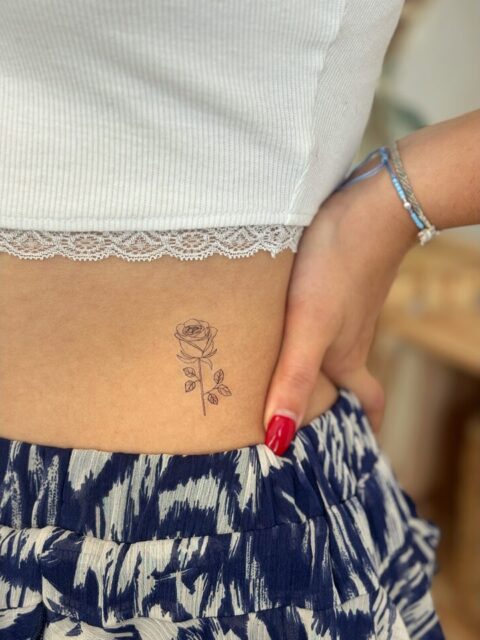 Tatouage éphémère - Lot de 5 - Rose