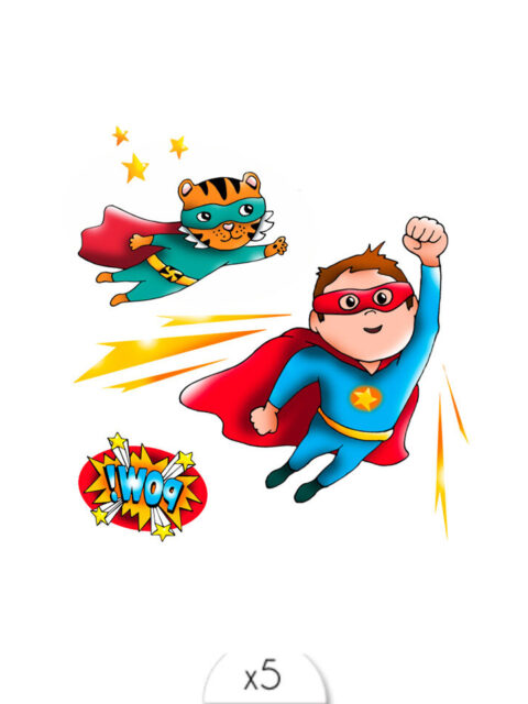 Tatouage éphémère pour enfant - Super héros