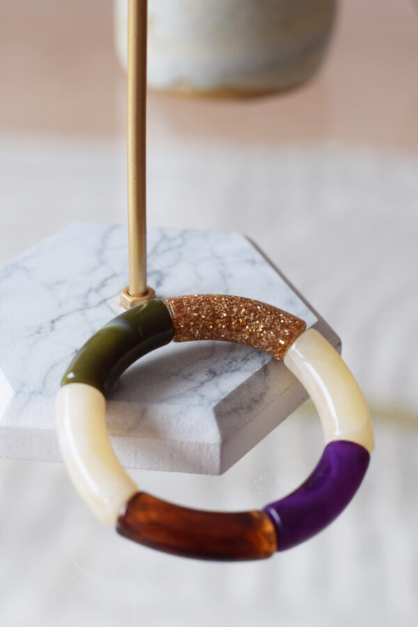 Bracelet en acrylique - Glitter n°54