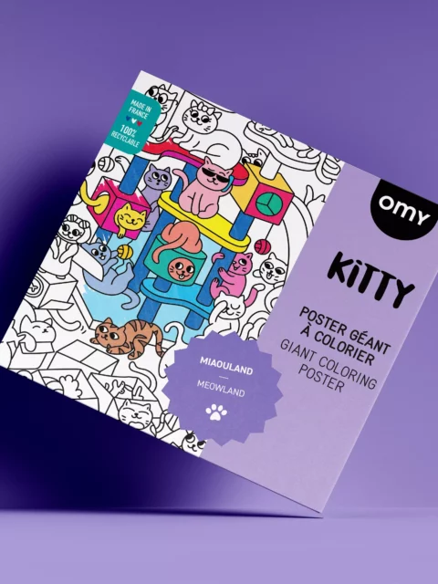 Poster géant à colorier - Kitty