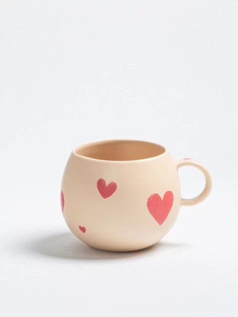 Tasse boule en grès - Cozy hearts - Édition limitée