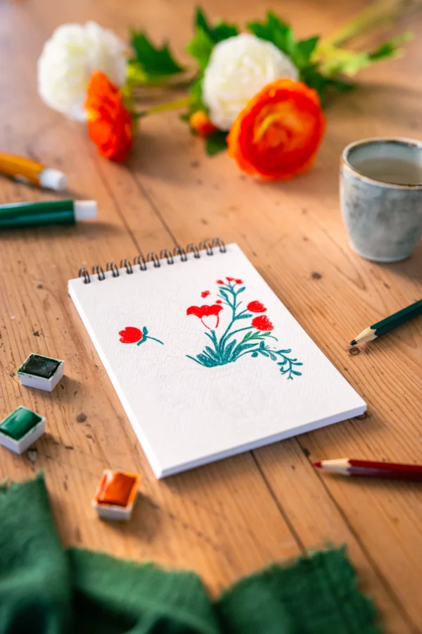 Carnet de coloriage A6 - Bloom