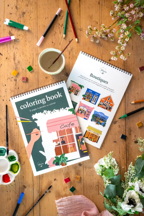 Carnet de coloriage A4 - Boutiques
