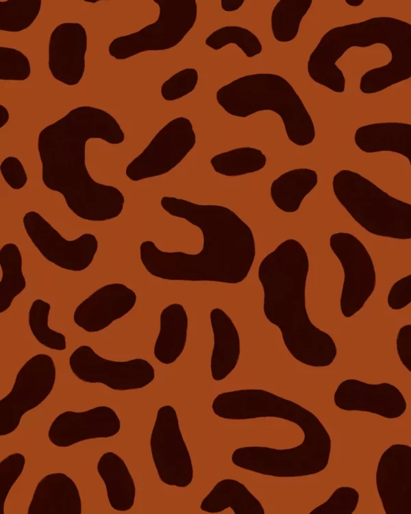 Éventail - Léopard foncé