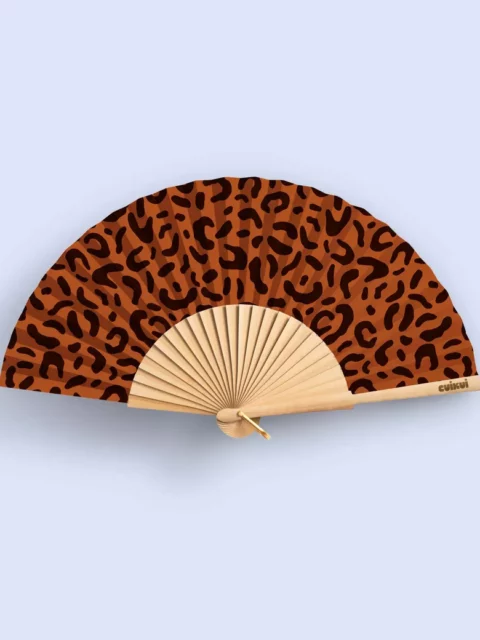 Éventail - Léopard foncé