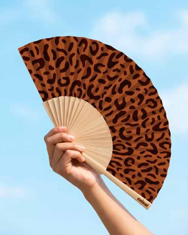 Éventail - Léopard foncé
