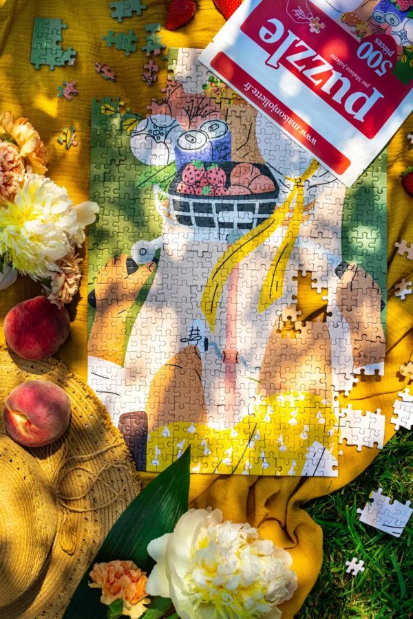 Puzzle 500 pièces - À bicyclette