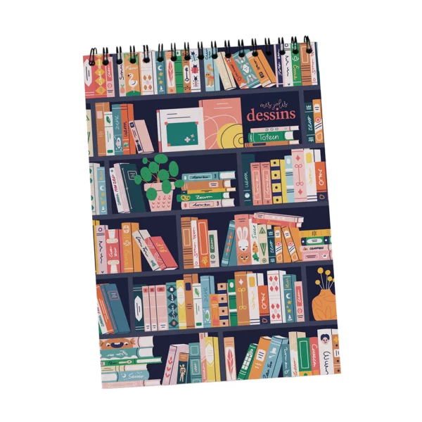 PAP-CDA5-0006 Carnet de dessin - Book lovers