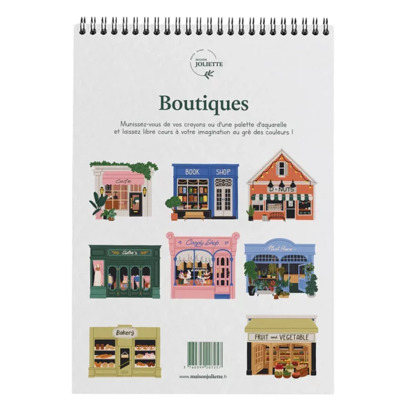 Carnet de coloriage A4 - Boutiques
