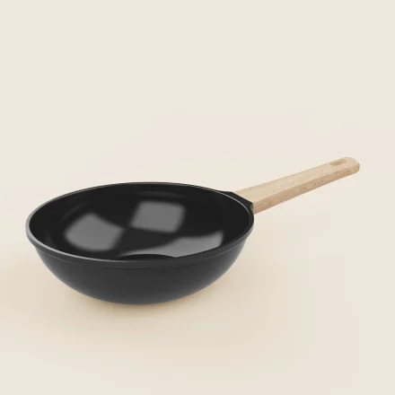 Wok - 28 cm - noir