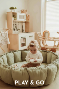 Tapis d'éveil & cocon organic - Meadow green