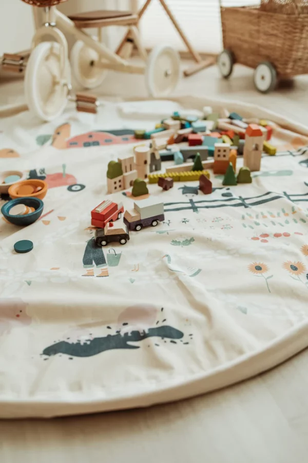 Tapis de jeu & sac à jouets - Ferme