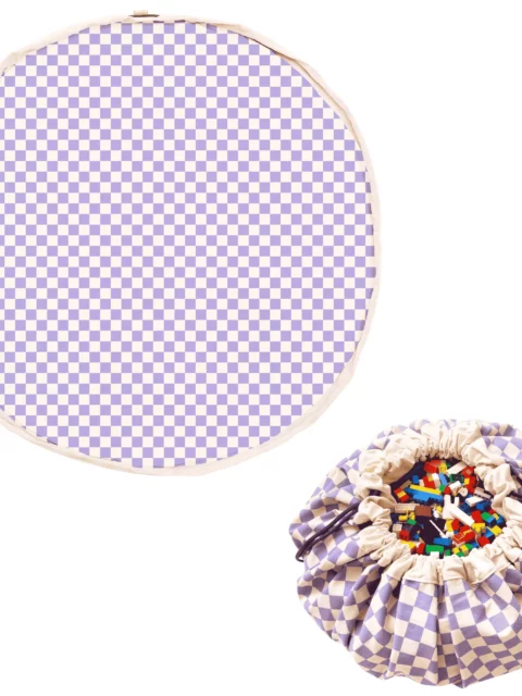 Tapis de jeu & sac à jouets - Vichy purple