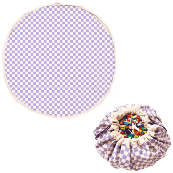 Tapis de jeu & sac à jouets - Vichy purple